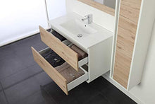 Feridras - MOBILE BAGNO FABULA 90CM SOSP. 2 CASS. BIANCO/ROVERE - 801010