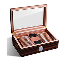 ZYING Leggero Cigar Humidor Valigia - con Pannello Frontale Digitale igrometro Versatile Strong Seal Resistente all'Usura