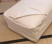 Vivere Zen - Futon Pouff - Divano Letto 11 cm (4 Strati Cotone) - Futon Pouff Greggio 120x195 cm