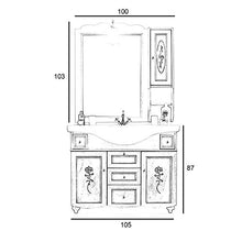 Shop Chic Arredo bagno color avorio decapè 105cm completo