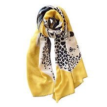 WE-WHLL Sciarpa con Stampa Leopardata da Donna Sciarpe Lunghe Autunnali Scialli Soft-Touch Femme Wrap Sciarpa Solare Poncho Foulard