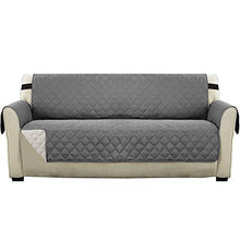 H.VERSAILTEX Copridivano Poltrona Impermeabile Divano Protector Mobili Coperture su Due Lati per Cani/Gatti Letto con Divano Slipcovers 218 x 198cm, Grigio