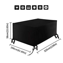 Impermeabile Copertura Rettangolare per Tavolo Sedie Set di Mobili da Giardino（325x 208x 58cm）