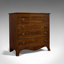 Cassettiera Antica Fiocco Antichi, Inglese, Mogano, Armadietto Bachelor, 1890