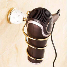 Allettare Oro Bagno Stand Asciugacapelli Holder Parete