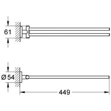 GROHE Porta Salviette, Grigio (Cromo), 450 mm 40688001