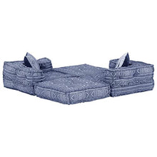 VidaXL Divano letto modulare a 2 posti, con funzione sleep, letto per gli ospiti, divano, divano, divano, divano, divano, divano, imbottito, indaco, tessuto patchwork