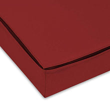 SuperKissen24. Materasso Cuscino per Bancale Divano Pallet 120x80 cm Seduta Impermeabile e Comodo per Divanetti da Esterno - Rosso Scuro