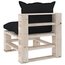 vidaXL Divano Centrale da Giardino Pallet con Cuscini in Legno di Pino