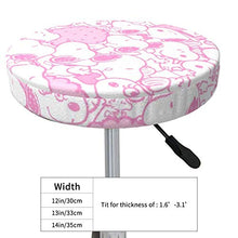 Snoopy - Coprisgabello rotondo per sedia da bar, lavabile, elastico, per sgabelli rotondi da 35,6 cm