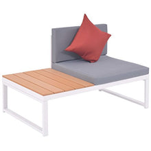 vidaXL Set Divano Angolare da Giardino 19 pz in Alluminio e WPC Sofà Poltrone