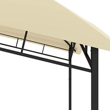 Festnight Gazebo da Giardino, Gazebo da Esterno, Gazebo da Spiaggia, Gazebo perFesta/Matrimonio/Barbecue, 4x4x2,9 m Crema 180 g/m²