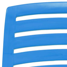 SKM Sedie Pieghevoli da Spiaggia per Bambini 4 pz in Plastica Blu