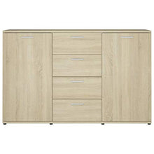 vidaXL - Sideboards - Sideboard Sonoma-Eiche 120×35,5×75 cm Spanplatte