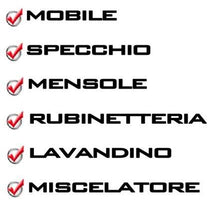 Gstore Mobile Bagno PENSILE Acero da 80 CM Completo [70110B]