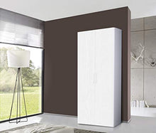 Dmora Armadio Guardaroba, Bianco, 2 ANTE
