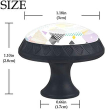 Triangolo colorato geometrico diamante immagine Pomelli per Porta Set di 4 Pomelli per Mobili Manopole per Cassetti Cucina Armadio Vetro