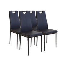 Albatros 2907 Salerno Set di 4 sedie da Pranzo, Nero