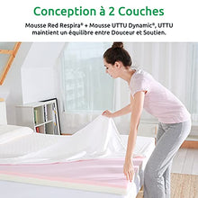 UTTU Topper Memory Foam Matrimoniale 140x190x6cm, Topper Materasso Memory, Correttore Materasso per Letto, Coprimaterasso con Rivestimento Morbida Sfoderabile