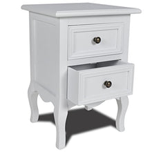 Anself Comodino Cassettiera con Cassetti per Camera da Letto, Bianco 34,5 x 30 x 49 cm