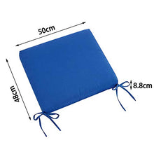 Nobran - Set di 4 cuscini quadrati da interni o esterni, con cerniera, 50,8 cm, resistenti allo sbiadimento e alle macchie Blu