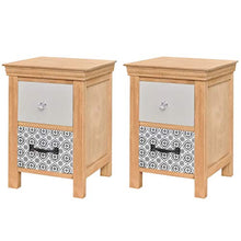 FAMIROSA Cassettiere 2 Pezzi 34x34x46 cm in Legno Massello