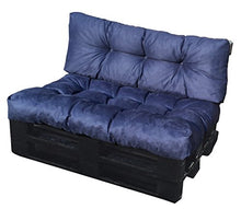 Cuscino per Bancale 120x80x15 cm - Cuscino per Seduta Divano Pallet di legno - COLORE BLU