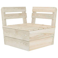 FAMIROSA Divano da Giardino a 4 Posti su Pallet Legno Abete Impregnato
