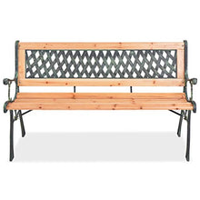 Xingshuoonline - Panchina da giardino resistente con schienale a rombi e panca da balcone