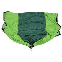 DAUERHAFT Amaca da Letto Doppia Portatile pensile, per Viaggi in Campeggio all'aperto(Dark Green And Fruit Green)