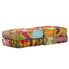 Tidyard Pouf Divano Letto Modulare a 2 Posti in Tessuto Patchwork,Divano Letto Modulare a 2 Posti in Tessuto,Divano Letto 2 Posti,Divano in Tessuto,Divano Modulare