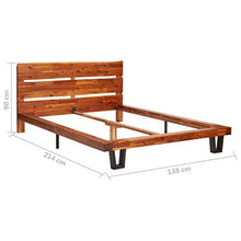 SKM Giroletto con Bordi Vivi in Legno Massello di Acacia 120 cm