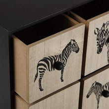 Versa Home - Portagioie in legno con quattro cassetti, Zebra, 24 x 11 x 5 cm, legno e nero