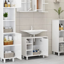 vidaXL Armadio da Bagno Bianco Lucido 60x32x53,5 cm in Truciolato