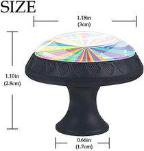 Felice diffusione arcobaleno colorato Pomelli per Porta Set di 4 Pomelli per Mobili Manopole per Cassetti Cucina Armadio Vetro