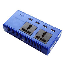 ZHANGJA Convertitore di Inverter di Alimentazione per Auto Portatile Caricatore USB A 4 Porte Inverter per Striscia di Alimentazione Intelligente con Display A LED