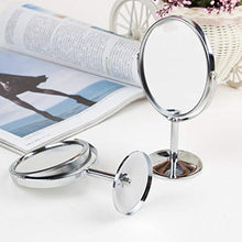 ATUIO - Specchio per Il Trucco, Specchio per Il Trucco Ovale, Specchio da Scrivania con Rotazione di 360 °, Perfetto per Comò o Mobile da Bagno, Argento
