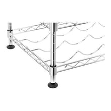 Royal Catering Scaffale Portabottiglie Scaffale per Vino RCMR-470P14 (200 kg, Argento, 16 Bottiglie)
