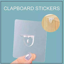 20 Pcs Wardrobe Partition Holder,seamless Nail-free Bracket Magic Hooks Fixing Clapboard Layer,heavy-duty Adhesive Hook Transparent Kit Load-bearing for Kitchen and Bathroom