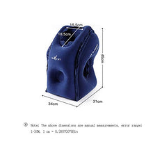 Mhwlai Multi-Funzione Cuscino da Viaggio Gonfiabile, Collo E Testa Cuscino Supporto per Auto Cuscino Ufficio Aereo Treno (Blu),Grigio