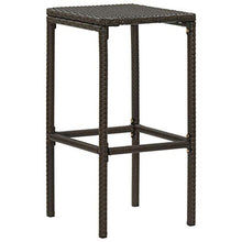 vidaXL Set da Bar da Giardino 5 pz con Cuscini in Polyrattan Marrone