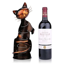No Mestieri della Decorazione della casa dello scaffale del Vino del Supporto del Vino a Forma di Gatto della Scultura di Metallo