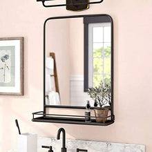 Bathroom mirror Specchio da Bagno in Ferro Moderno e Minimalista Specchio a Parete con Specchio cosmetico per Trucco