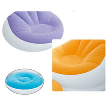 Sofà Pieghevole Per Uomo Pigro Per Esterni Divano Gonfiabile Confortevole Morbido in Tessuto Floccato Divano Letto Divani Creativi Con Poggiapiedi, Sedia Da Spiaggia, Ideale Interni Ed Esterni,Arancia