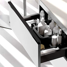 Randalsa Mobili KOL 60 cm | Laccato Bianco | 60 x 60 x 45 cm | Mobile con 2 cassetti + lavabo in Ceramica