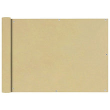 vidaXL Paravento Balcone Impermeabile Tessuto Oxford 75x400 cm Beige Parasole