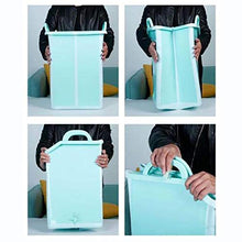 YLL Canna per pediluvio Pieghevole Massaggi Schiuma Bucket, Accresciuta di Plastica Portatile Pediluvio Benna 33 * 33 * 49 Centimetri (Color : Blue)