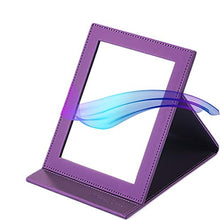 LXRZLS Specchio cosmetico Pieghevole, Specchio da Tavolo, Specchio da Viaggio in Pelle, Angolo di debug