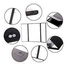 ZWH-Specchio per Il Trucco Tri-Fold Pieghevole Cosmetici Luci Specchio for Il Trucco Portatile Compatto da Viaggio Pocket Specchi Specchi con LED