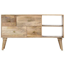 vidaXL Credenza 110x30x62 cm in Legno Massello di Mango